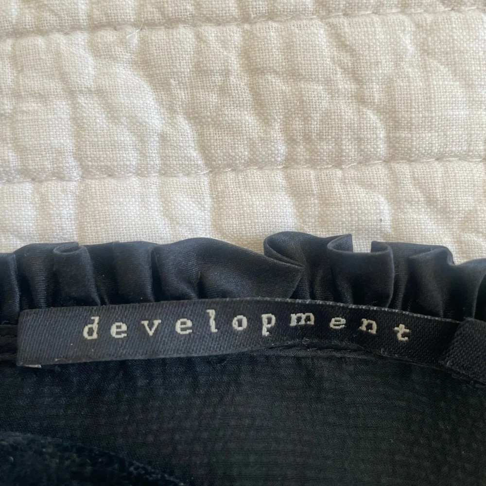 Development  Black Silk Ruffled Top - Picture 8 of 8